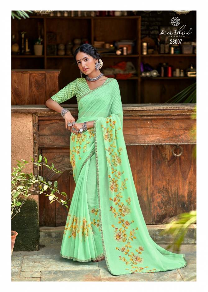Kashvi Anupriya Fancy Casual Wear Chiffon Printed Fancy Saree Collection
